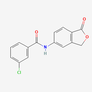 molecular formula C15H10ClNO3 B4400374 3-chloro-N-(1-oxo-1,3-dihydro-2-benzofuran-5-yl)benzamide 