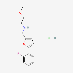 N-[[5-(2-fluorophenyl)furan-2-yl]methyl]-2-methoxyethanamine;hydrochloride