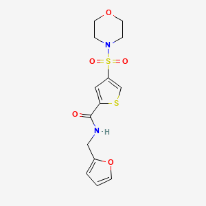 N-(furan-2-ylmethyl)-4-morpholin-4-ylsulfonylthiophene-2-carboxamide