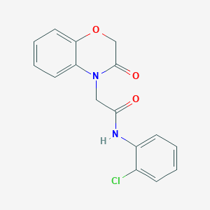 molecular formula C16H13ClN2O3 B4400381 N-(2-chlorophenyl)-2-(3-oxo-2,3-dihydro-4H-1,4-benzoxazin-4-yl)acetamide 