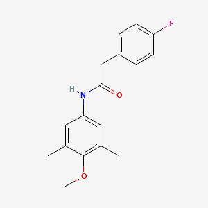 2-(4-fluorophenyl)-N-(4-methoxy-3,5-dimethylphenyl)acetamide