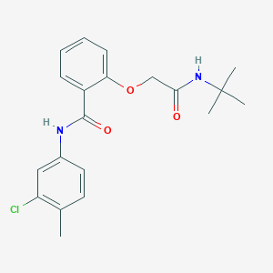 molecular formula C20H23ClN2O3 B4400414 2-[2-(tert-butylamino)-2-oxoethoxy]-N-(3-chloro-4-methylphenyl)benzamide 