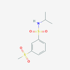 molecular formula C10H15NO4S2 B4400417 3-methylsulfonyl-N-propan-2-ylbenzenesulfonamide 