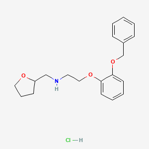 N-(oxolan-2-ylmethyl)-2-(2-phenylmethoxyphenoxy)ethanamine;hydrochloride