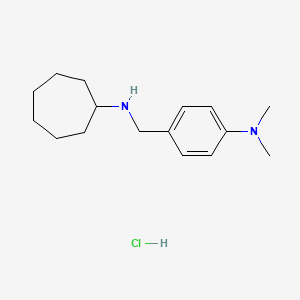 molecular formula C16H27ClN2 B4400434 N-[4-(dimethylamino)benzyl]cycloheptanamine hydrochloride 