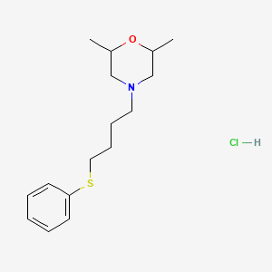 molecular formula C16H26ClNOS B4400440 2,6-dimethyl-4-[4-(phenylthio)butyl]morpholine hydrochloride 