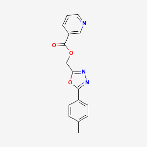 [5-(4-Methylphenyl)-1,3,4-oxadiazol-2-yl]methyl pyridine-3-carboxylate