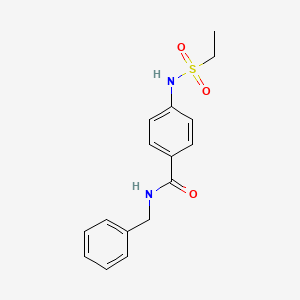 molecular formula C16H18N2O3S B4400451 N-benzyl-4-[(ethylsulfonyl)amino]benzamide 