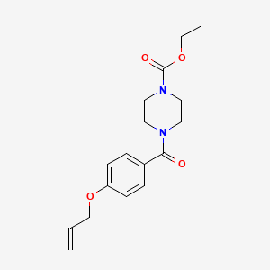 molecular formula C17H22N2O4 B4400459 Ethyl 4-(4-prop-2-enoxybenzoyl)piperazine-1-carboxylate 