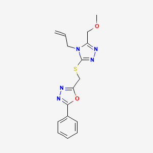 2-({[4-allyl-5-(methoxymethyl)-4H-1,2,4-triazol-3-yl]thio}methyl)-5-phenyl-1,3,4-oxadiazole