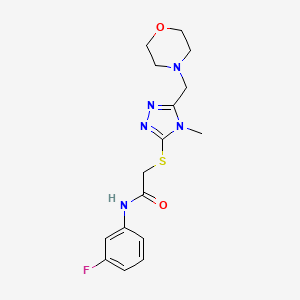 N-(3-fluorophenyl)-2-{[4-methyl-5-(morpholin-4-ylmethyl)-4H-1,2,4-triazol-3-yl]sulfanyl}acetamide