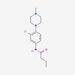 molecular formula C15H22ClN3O B4400498 N-[3-chloro-4-(4-methyl-1-piperazinyl)phenyl]butanamide 