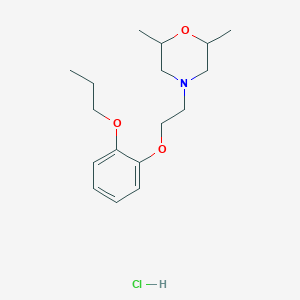 molecular formula C17H28ClNO3 B4400520 2,6-Dimethyl-4-[2-(2-propoxyphenoxy)ethyl]morpholine;hydrochloride 