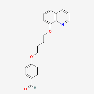 molecular formula C20H19NO3 B4400548 4-(4-Quinolin-8-yloxybutoxy)benzaldehyde 