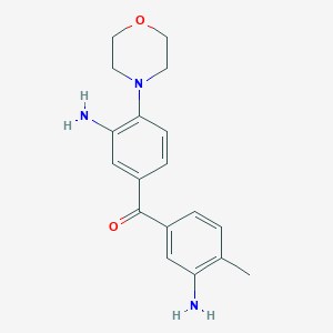 molecular formula C18H21N3O2 B4400566 (3-Amino-4-methylphenyl)-(3-amino-4-morpholin-4-ylphenyl)methanone 