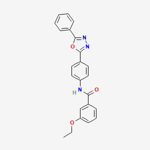 molecular formula C23H19N3O3 B4400622 3-ethoxy-N-[4-(5-phenyl-1,3,4-oxadiazol-2-yl)phenyl]benzamide 