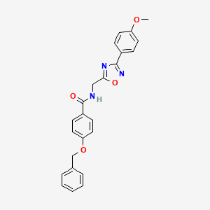 4-(benzyloxy)-N-{[3-(4-methoxyphenyl)-1,2,4-oxadiazol-5-yl]methyl}benzamide