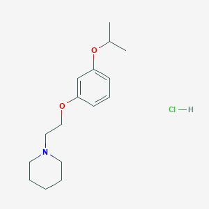 molecular formula C16H26ClNO2 B4400649 1-[2-(3-Propan-2-yloxyphenoxy)ethyl]piperidine;hydrochloride 