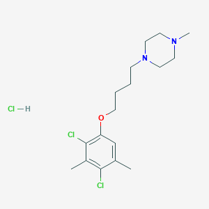 molecular formula C17H27Cl3N2O B4400655 1-[4-(2,4-Dichloro-3,5-dimethylphenoxy)butyl]-4-methylpiperazine;hydrochloride 