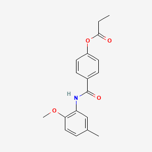 4-{[(2-methoxy-5-methylphenyl)amino]carbonyl}phenyl propionate