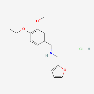 molecular formula C15H20ClNO3 B4400677 1-(4-ethoxy-3-methoxyphenyl)-N-(furan-2-ylmethyl)methanamine;hydrochloride 