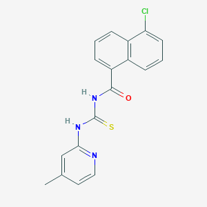 5-chloro-N-{[(4-methyl-2-pyridinyl)amino]carbonothioyl}-1-naphthamide