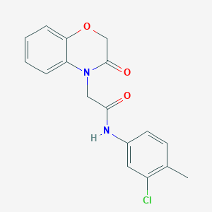 molecular formula C17H15ClN2O3 B4400687 N-(3-chloro-4-methylphenyl)-2-(3-oxo-2,3-dihydro-4H-1,4-benzoxazin-4-yl)acetamide 