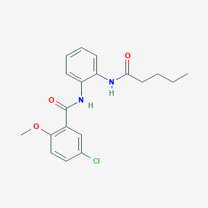 molecular formula C19H21ClN2O3 B4400696 5-chloro-2-methoxy-N-[2-(pentanoylamino)phenyl]benzamide 