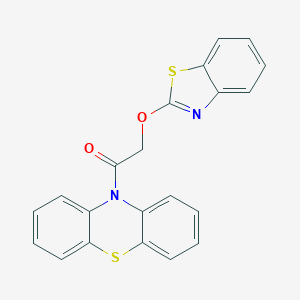 molecular formula C21H14N2O2S2 B440071 10-[(1,3-benzothiazol-2-yloxy)acetyl]-10H-phenothiazine CAS No. 332019-59-7