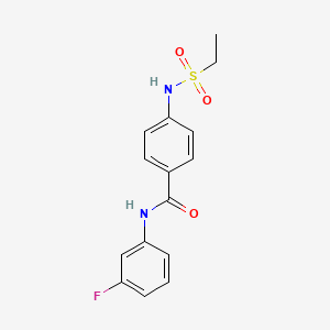 4-[(ethylsulfonyl)amino]-N-(3-fluorophenyl)benzamide