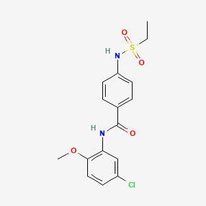 N-(5-chloro-2-methoxyphenyl)-4-[(ethylsulfonyl)amino]benzamide