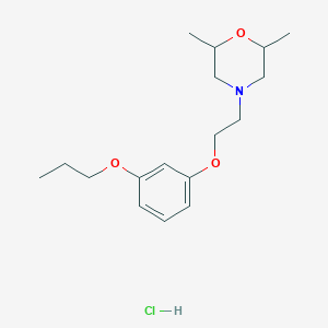 2,6-Dimethyl-4-[2-(3-propoxyphenoxy)ethyl]morpholine;hydrochloride