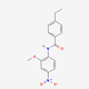 molecular formula C16H16N2O4 B4400739 4-ethyl-N-(2-methoxy-4-nitrophenyl)benzamide 