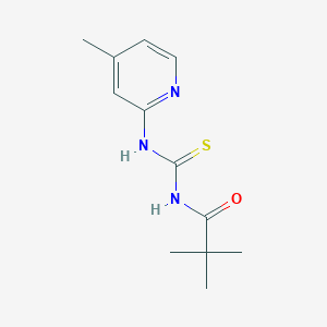 2,2-dimethyl-N-{[(4-methyl-2-pyridinyl)amino]carbonothioyl}propanamide