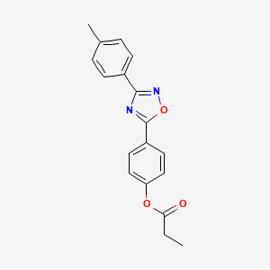 4-[3-(4-methylphenyl)-1,2,4-oxadiazol-5-yl]phenyl propionate