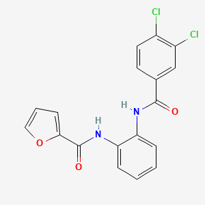 molecular formula C18H12Cl2N2O3 B4400765 N-{2-[(3,4-dichlorobenzoyl)amino]phenyl}-2-furamide 