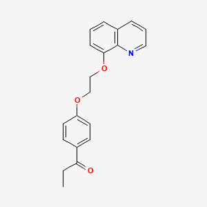 molecular formula C20H19NO3 B4400798 1-[4-(2-Quinolin-8-yloxyethoxy)phenyl]propan-1-one 