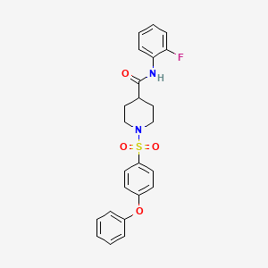 N-(2-fluorophenyl)-1-(4-phenoxyphenyl)sulfonylpiperidine-4-carboxamide