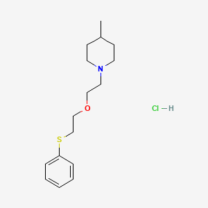 molecular formula C16H26ClNOS B4400816 4-Methyl-1-[2-(2-phenylsulfanylethoxy)ethyl]piperidine;hydrochloride 