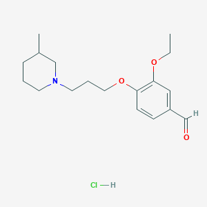 3-Ethoxy-4-[3-(3-methylpiperidin-1-yl)propoxy]benzaldehyde;hydrochloride