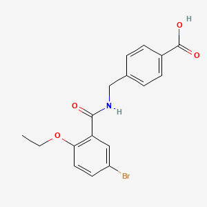 molecular formula C17H16BrNO4 B4400831 4-{[(5-bromo-2-ethoxybenzoyl)amino]methyl}benzoic acid 