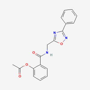 2-({[(3-phenyl-1,2,4-oxadiazol-5-yl)methyl]amino}carbonyl)phenyl acetate