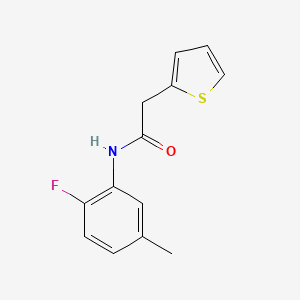 molecular formula C13H12FNOS B4400851 N-(2-fluoro-5-methylphenyl)-2-(2-thienyl)acetamide 