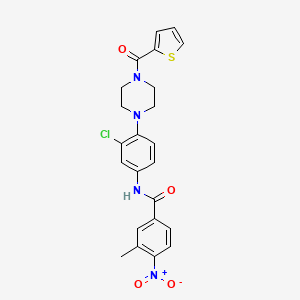 N-{3-chloro-4-[4-(2-thienylcarbonyl)-1-piperazinyl]phenyl}-3-methyl-4-nitrobenzamide