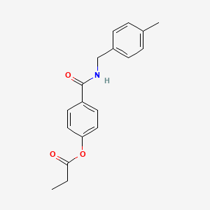 molecular formula C18H19NO3 B4400866 [4-[(4-Methylphenyl)methylcarbamoyl]phenyl] propanoate 