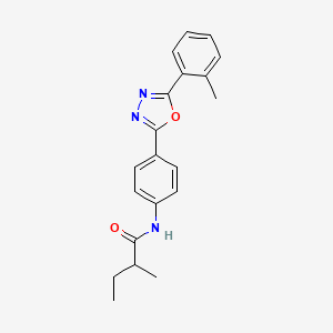 2-methyl-N-{4-[5-(2-methylphenyl)-1,3,4-oxadiazol-2-yl]phenyl}butanamide