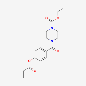 ethyl 4-[4-(propionyloxy)benzoyl]-1-piperazinecarboxylate