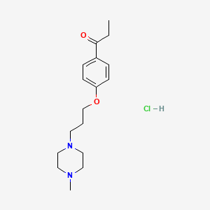 molecular formula C17H27ClN2O2 B4400888 1-[4-[3-(4-Methylpiperazin-1-yl)propoxy]phenyl]propan-1-one;hydrochloride 