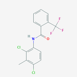 molecular formula C15H10Cl2F3NO B4400896 N-(2,4-dichloro-3-methylphenyl)-2-(trifluoromethyl)benzamide 