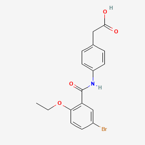 {4-[(5-bromo-2-ethoxybenzoyl)amino]phenyl}acetic acid